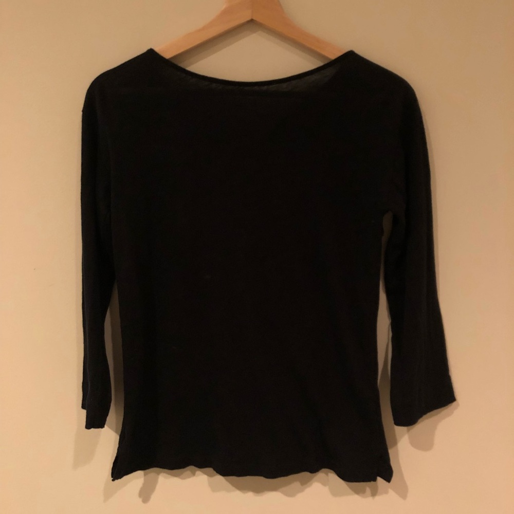 Black J. Crew top with back tie